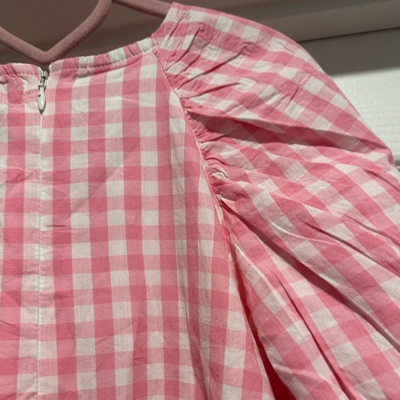 Pink Chicken- Pink White Gingham long/maxi Dress  - Size 7 Girls - NWT - Picture 4 of 6